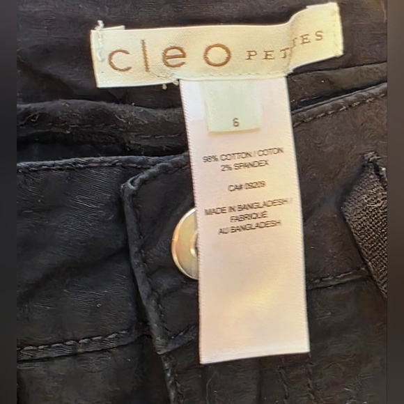 Cleo Women's Black Votton Drawstring Shorts Size 6 - Picture 3 of 8